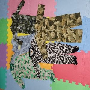 5 long sleeve outfits size 3- 6 months,  like new